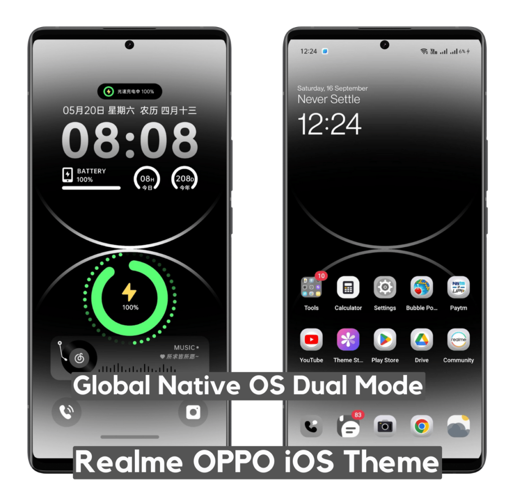 glogal native os ios theme for realme