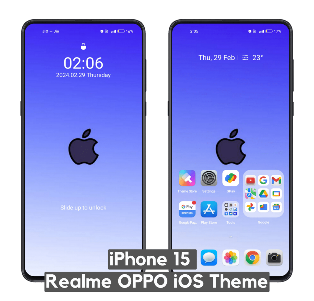 iphone 15 ios theme for realme