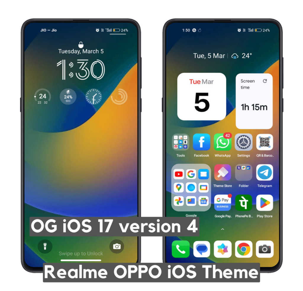 OG iOS 17.4 iOS Theme for Realme