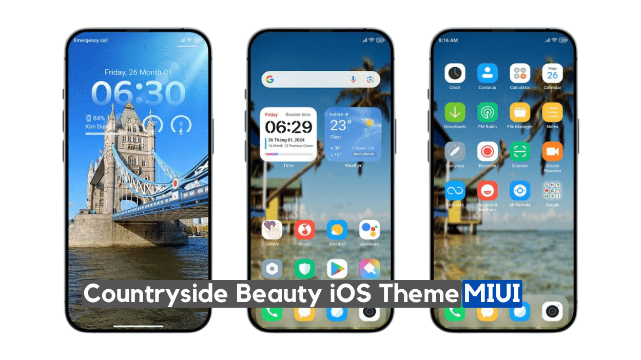 Countryside Beauty MIUI iOS Theme with Dynamic Icons