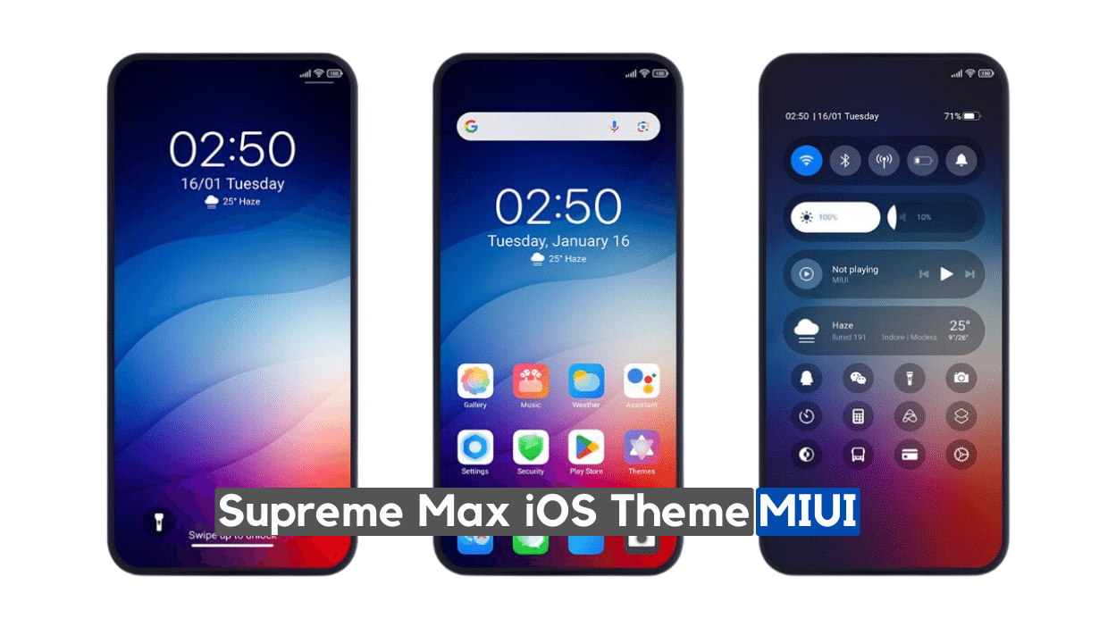 Supreme Max MIUI iOS Theme with Premium iOS Style