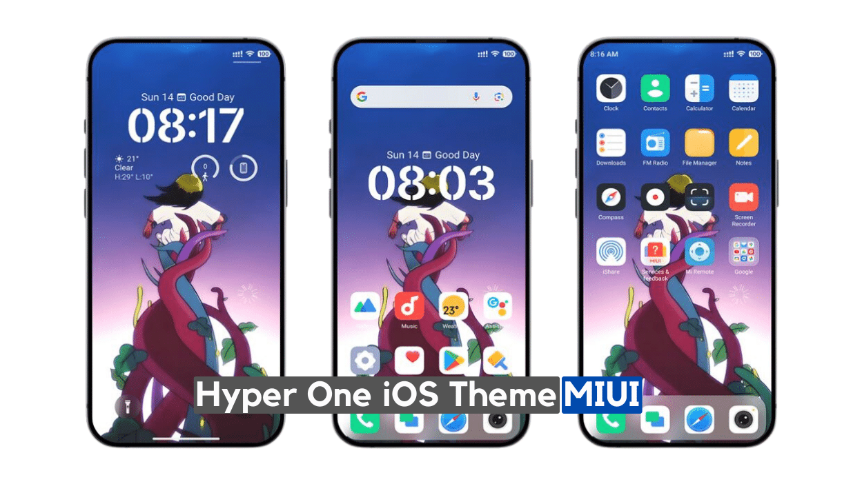 HyperOne MIUI iOS Theme with Premium iOS Style