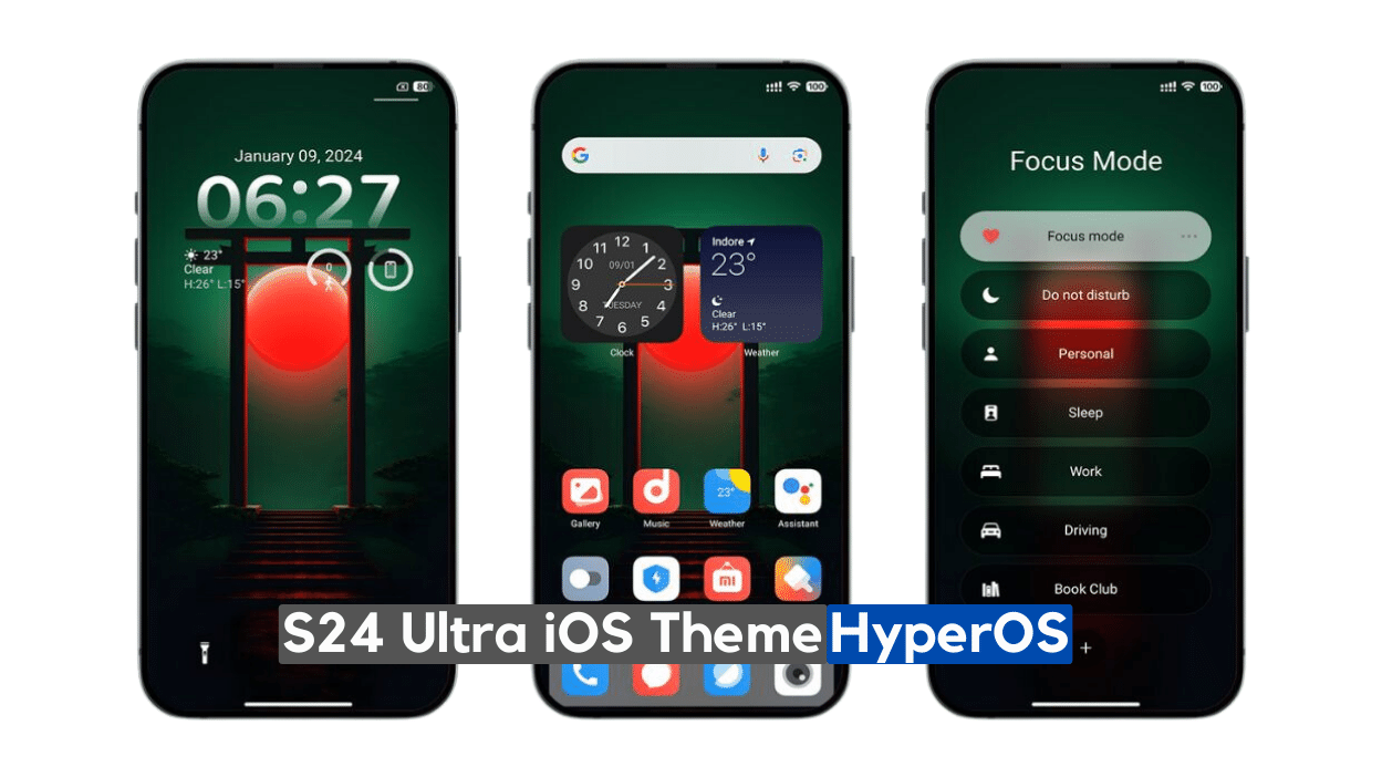 S24 Ultra iOS Theme for HyperOS with True iOS Style