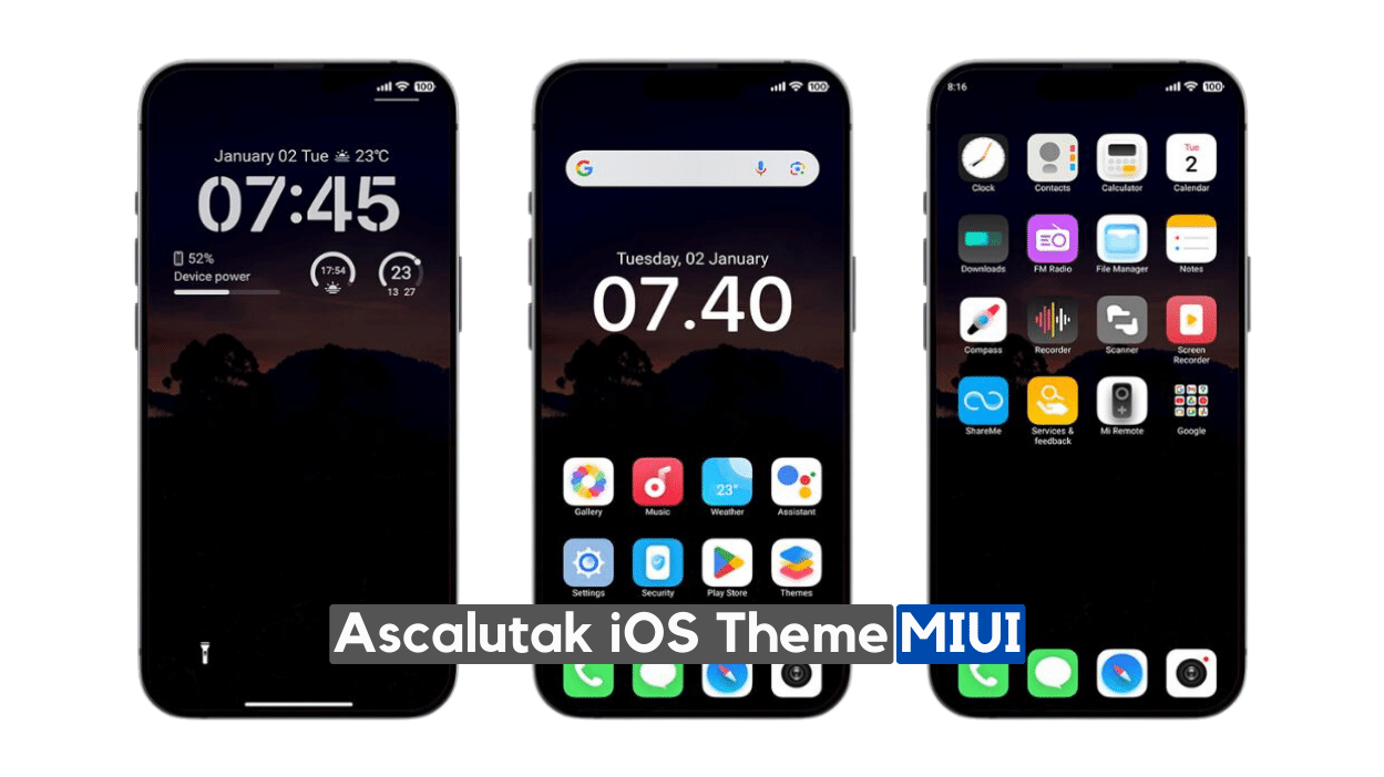 Ascalutak MIUI iOS Theme with Complete iOS Style