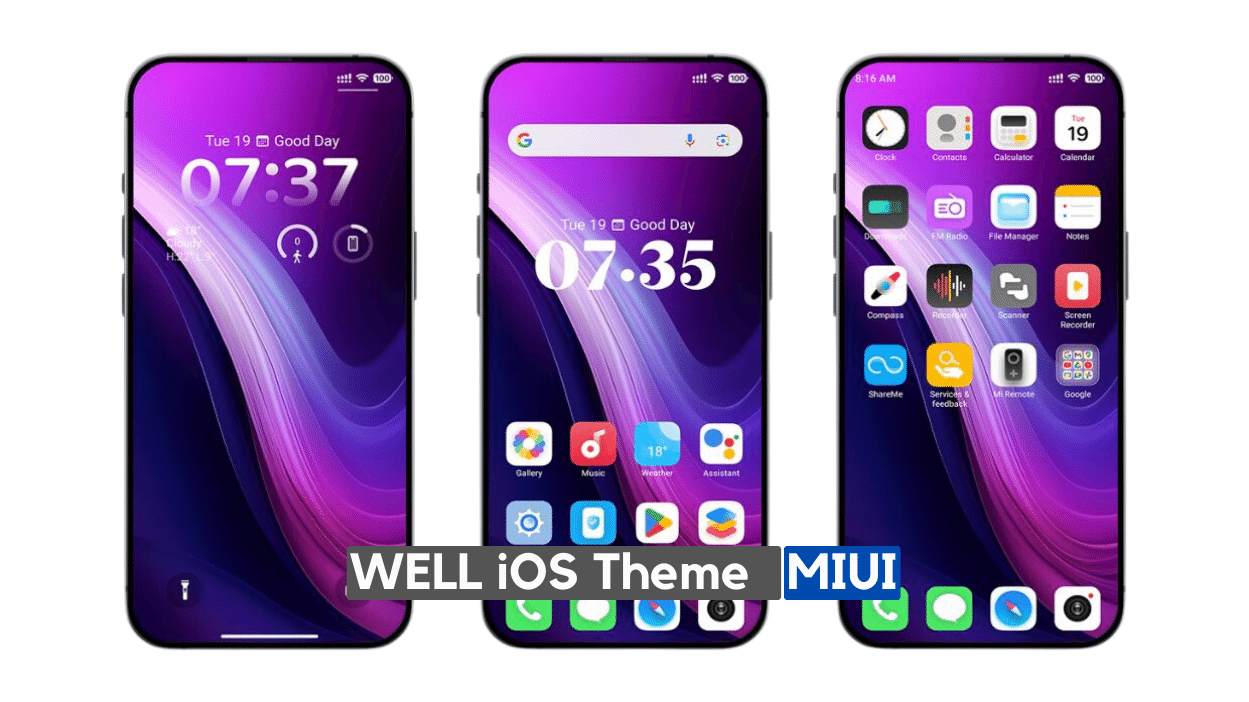 WELL MIUI iOS Theme with Premium iOS Style