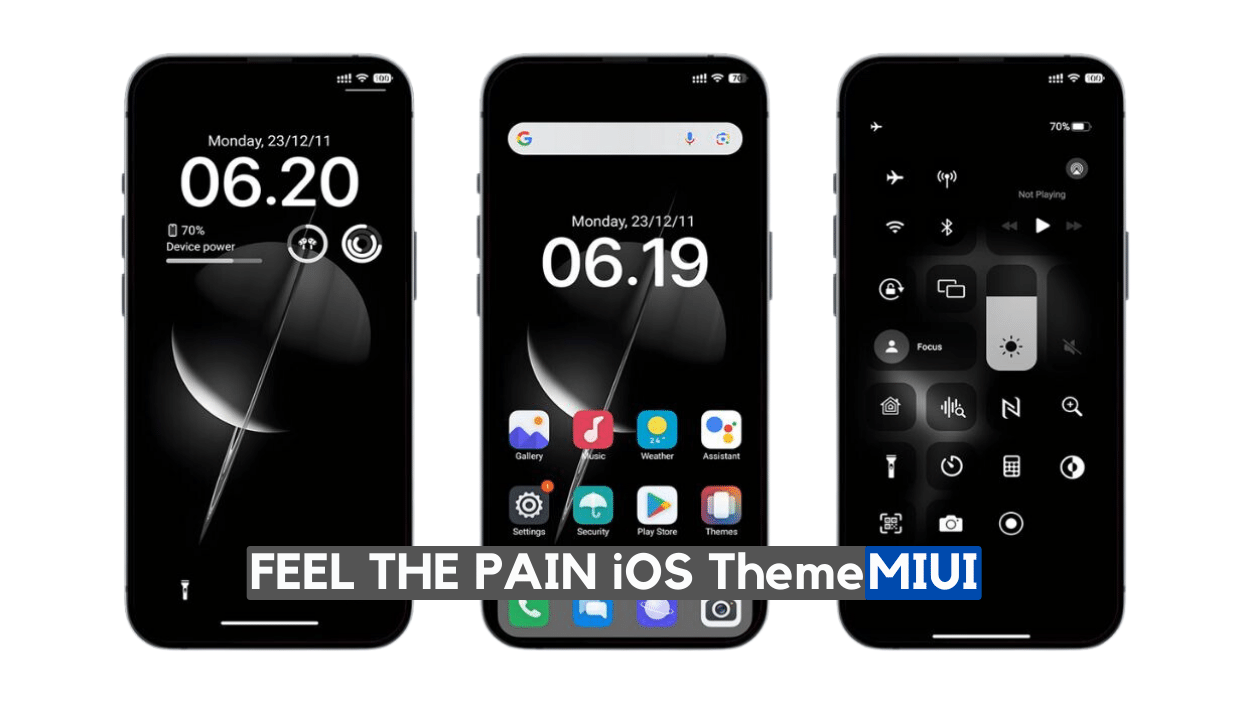 FEEL THE PAIN MIUI iOS Theme with Dark Experience