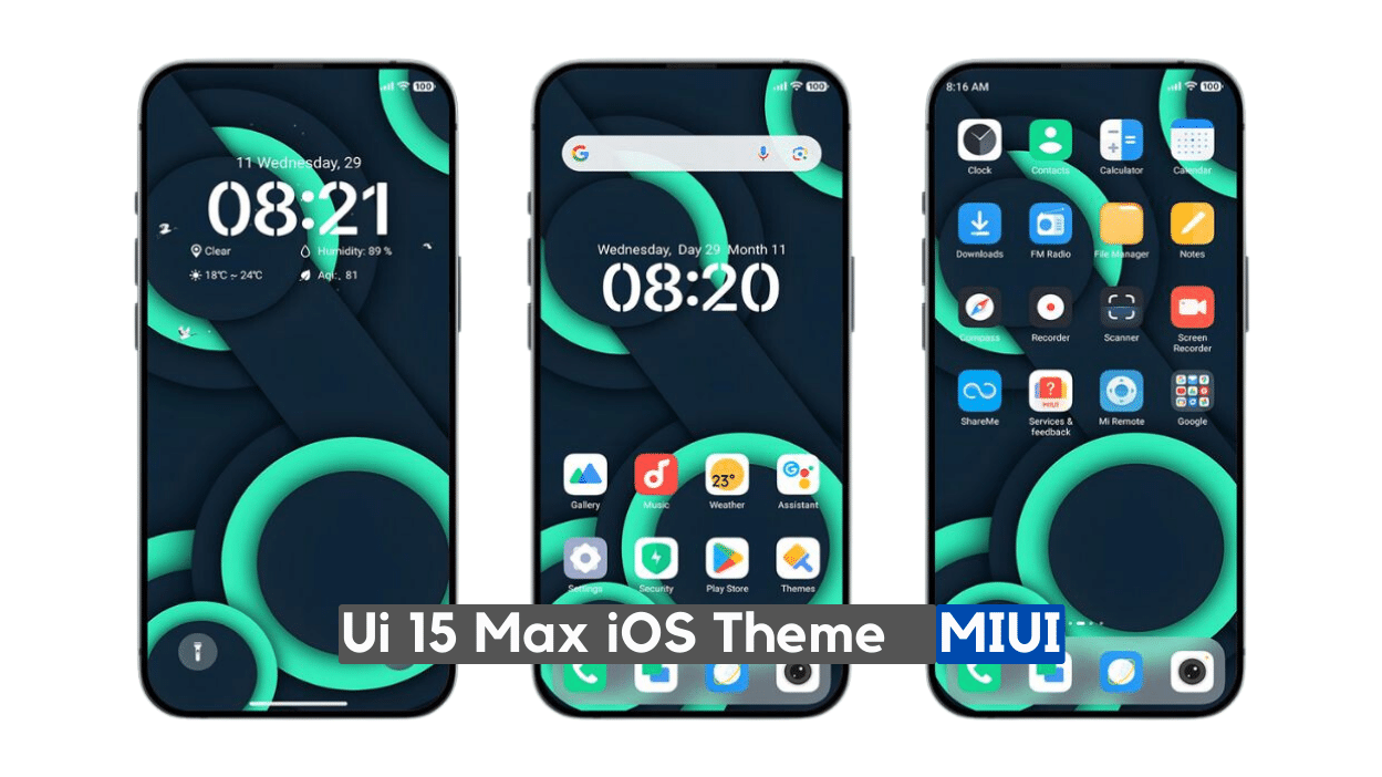 Ui 15 Max MIUI iOS Theme with Dynamic UI