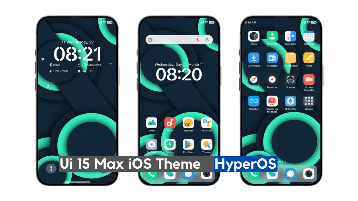 Ui 15 iOS Theme for HyperOS with AOD iOS Experience