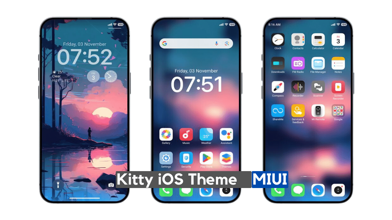 Kitty MIUI iOS Theme with Dynamic UI