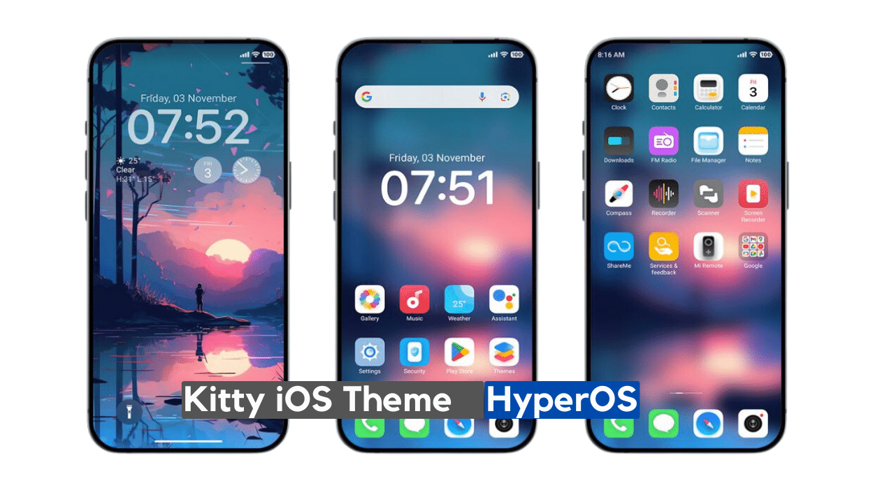 Kitty iOS Theme for HyperOS with Cool Icons