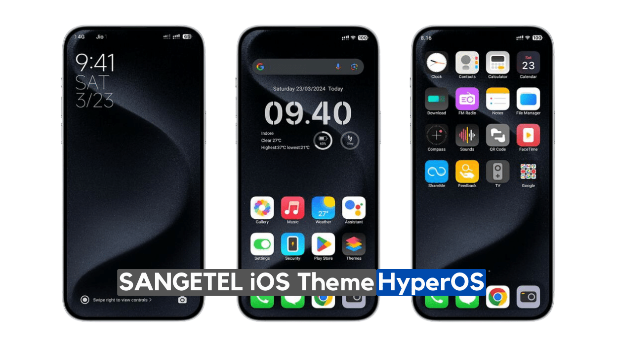 SANGETEL iOS Theme for HyperOS with Dark Mode