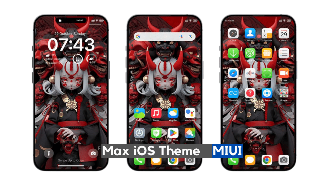 Max MIUI iOS Theme with Pure iOS Icons