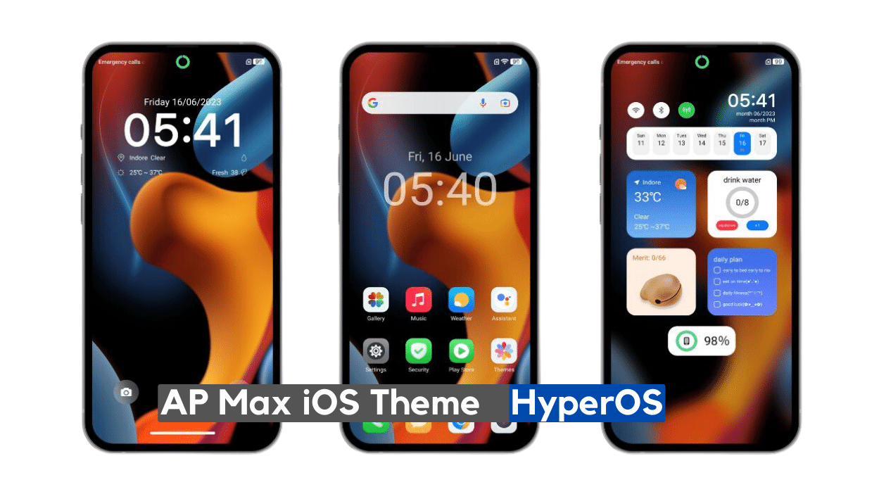 ApMax iOS Theme for HyperOS with Dynamic Island